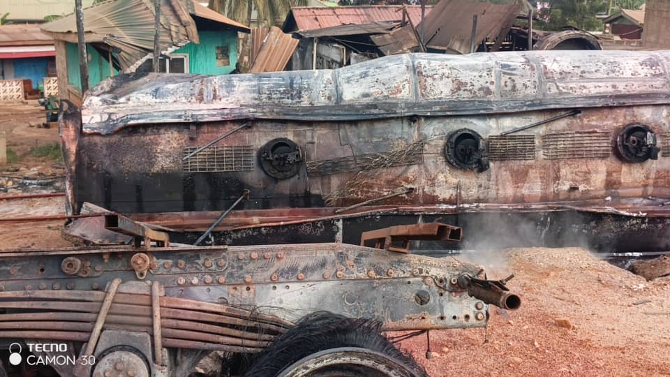 Two fire officers injured as tanker explodes a second time at Potsin Junction