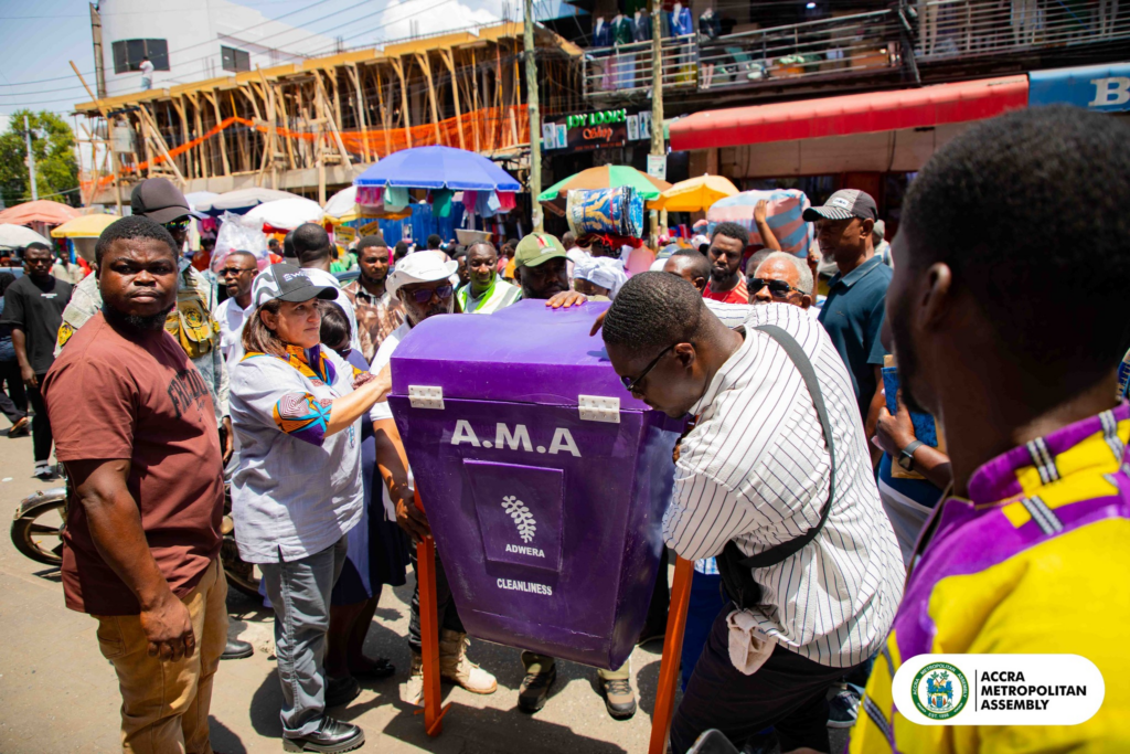 AMA installs new public waste bins in Accra to boost sanitation