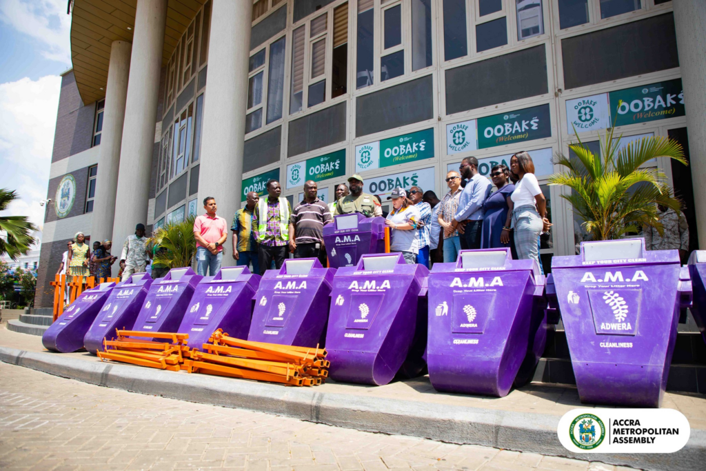 AMA installs new public waste bins in Accra to boost sanitation