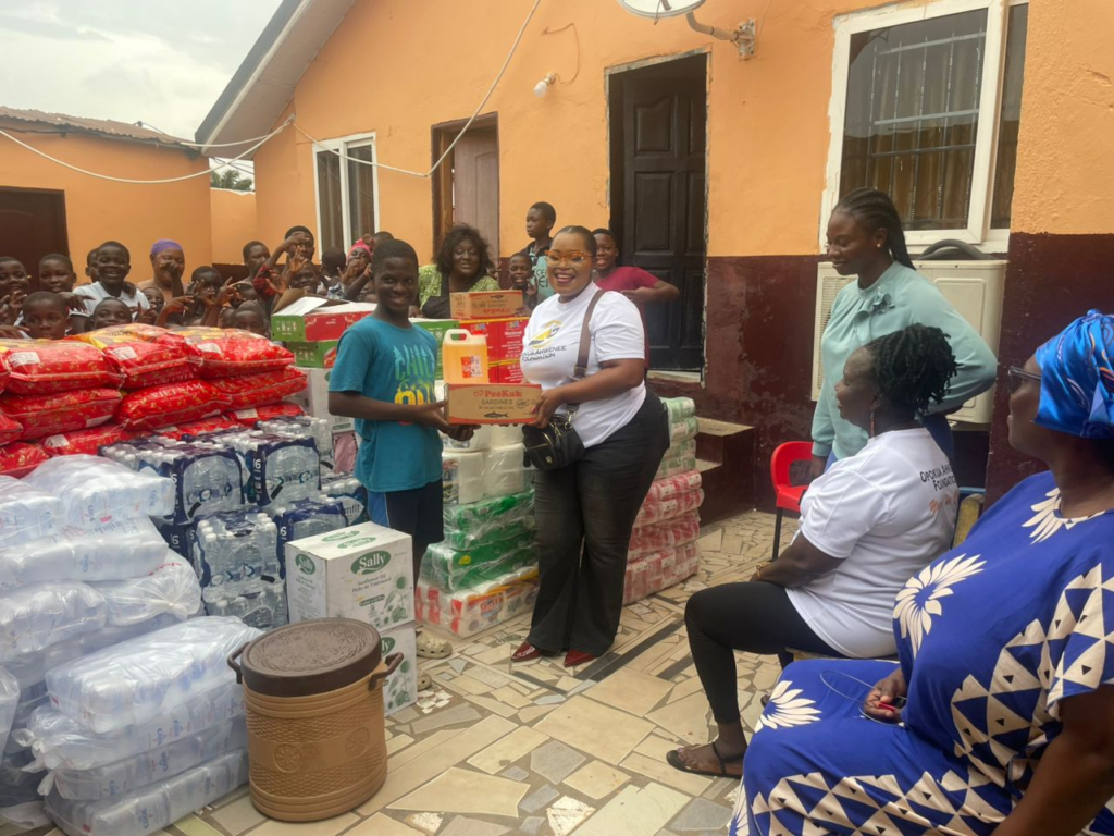 Vera Couch partners with Opokua Ahwenee Foundation to donate food items to Awoshie orphanage