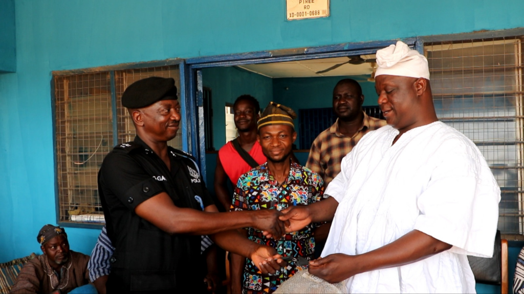 DBI Assembly, traditional leaders donate medical equipment to Issa polyclinic, motorbike to Police