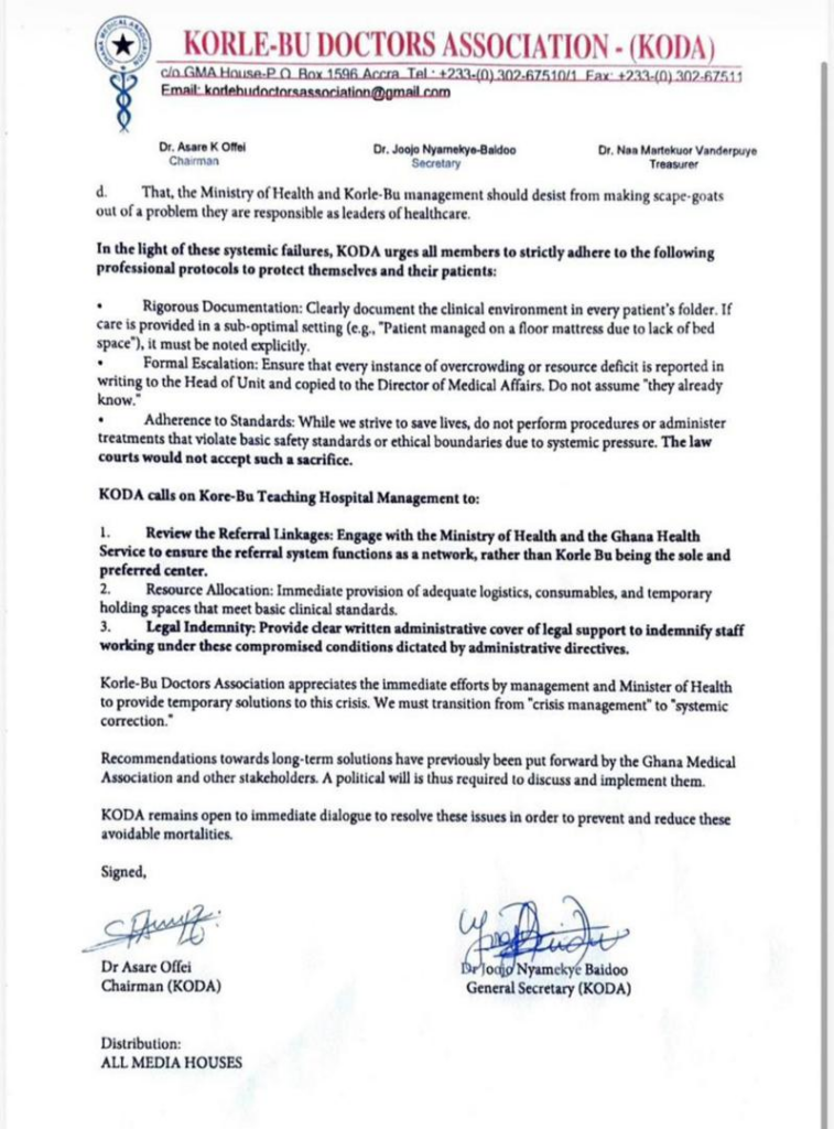 Korle-Bu accident and emergency centre under strain as doctors warn of legal and safety risks