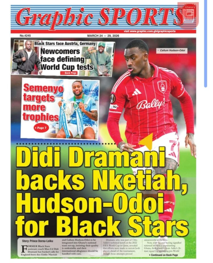 Today's Front pages: Tuesday, March 24, 2026