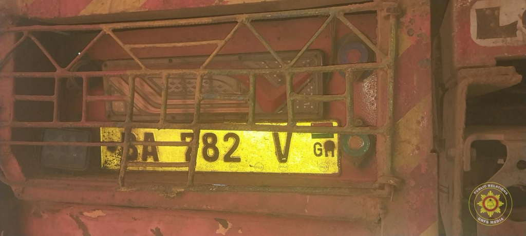 Three escape unhurt as diesel truck overturns in Oti Region