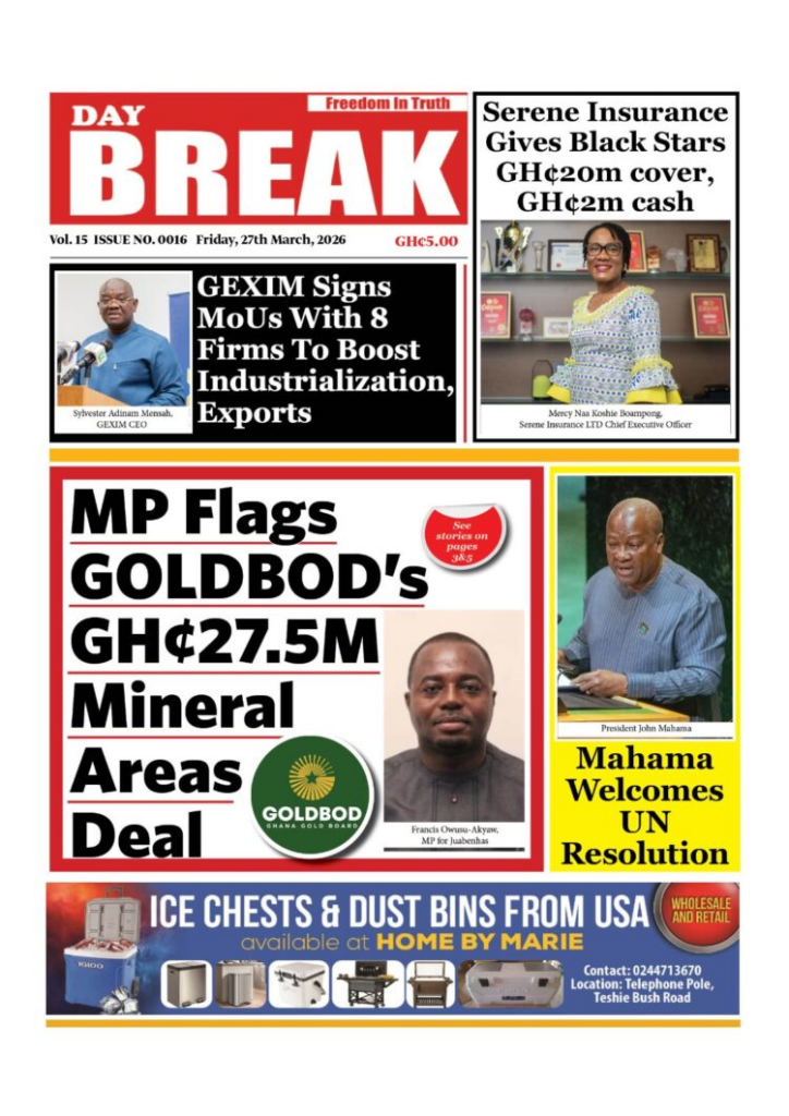 Today's Front pages: Friday, March 27, 2026