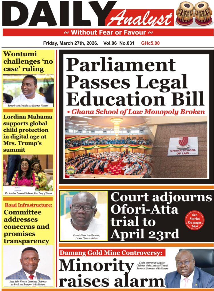 Today's Front pages: Friday, March 27, 2026