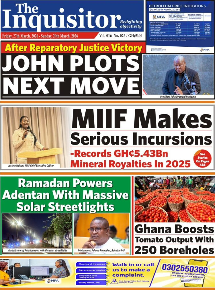 Today's Front pages: Friday, March 27, 2026