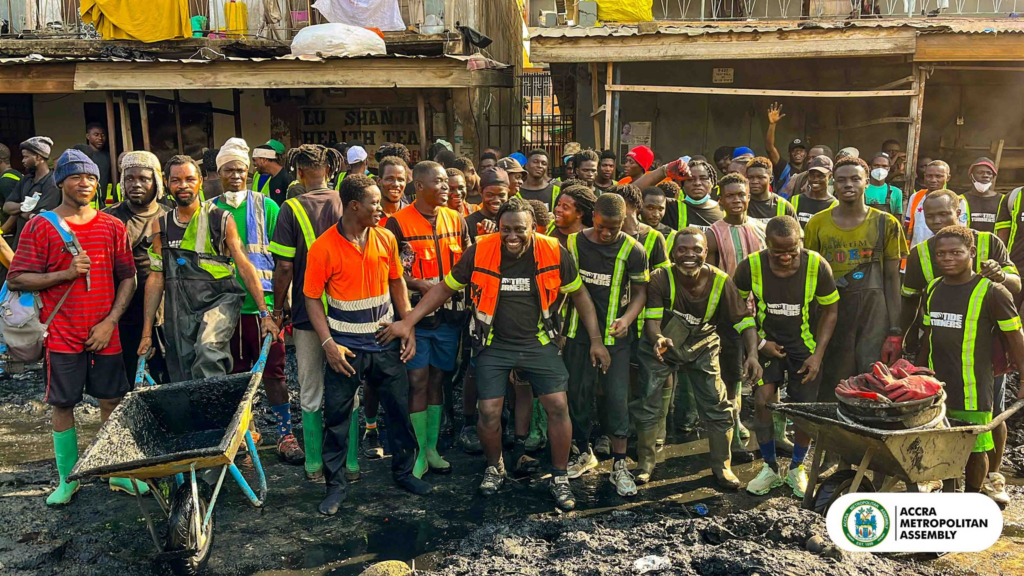 AMA, Or Foundation, KOBA undertake major desilting of the Kantamanto drain to curb flooding