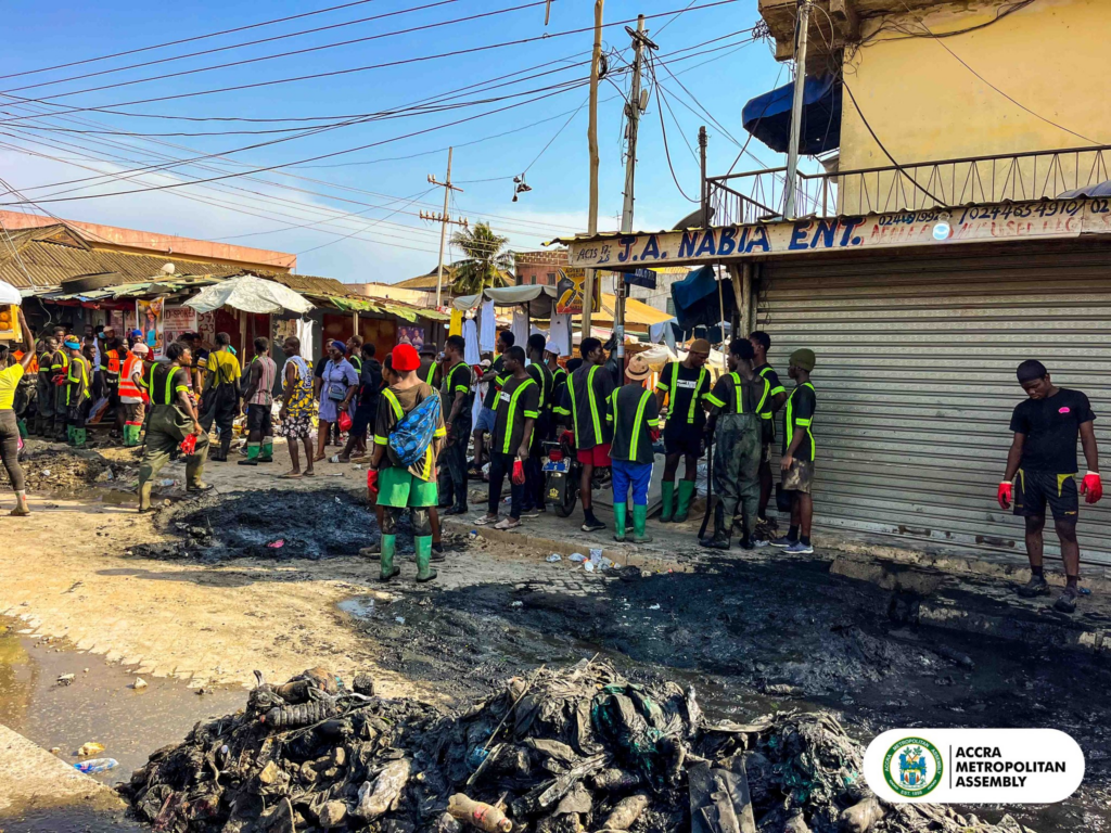 AMA, Or Foundation, KOBA undertake major desilting of the Kantamanto drain to curb flooding