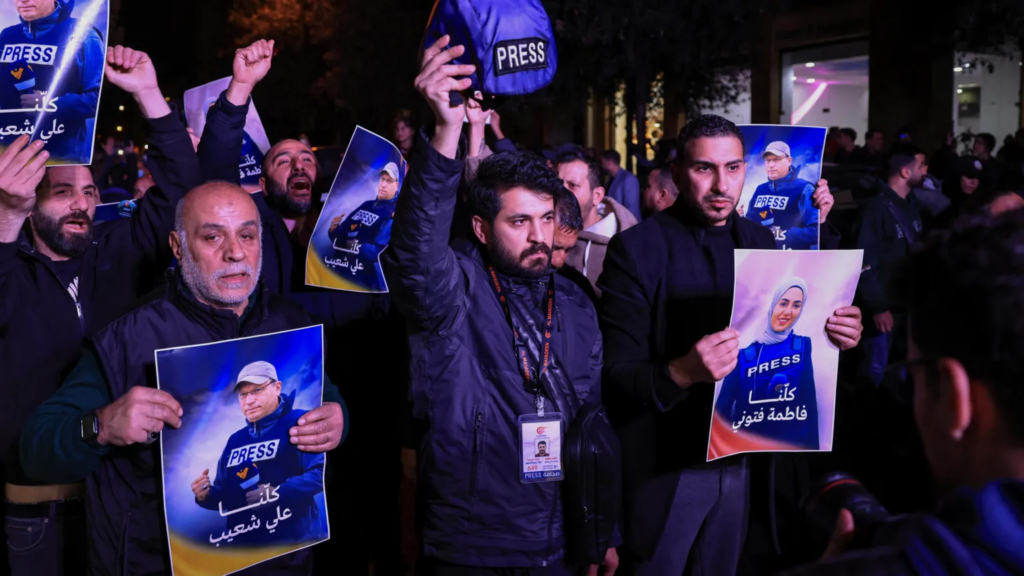 Three Lebanese journalists killed in Israeli strike, say broadcasters