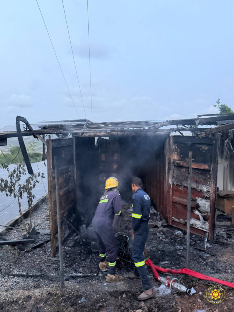 Fire breaks out at Ghana Digital Terrestrial Transmission Centre in Brekuso