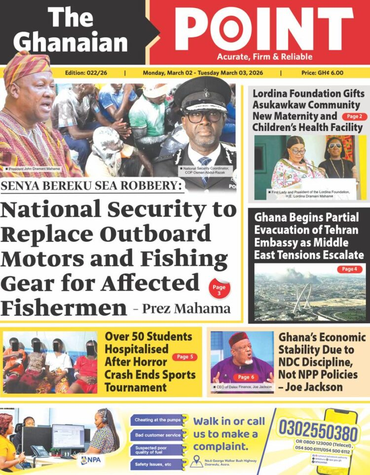 Today's Front pages: Monday, March 2, 2026