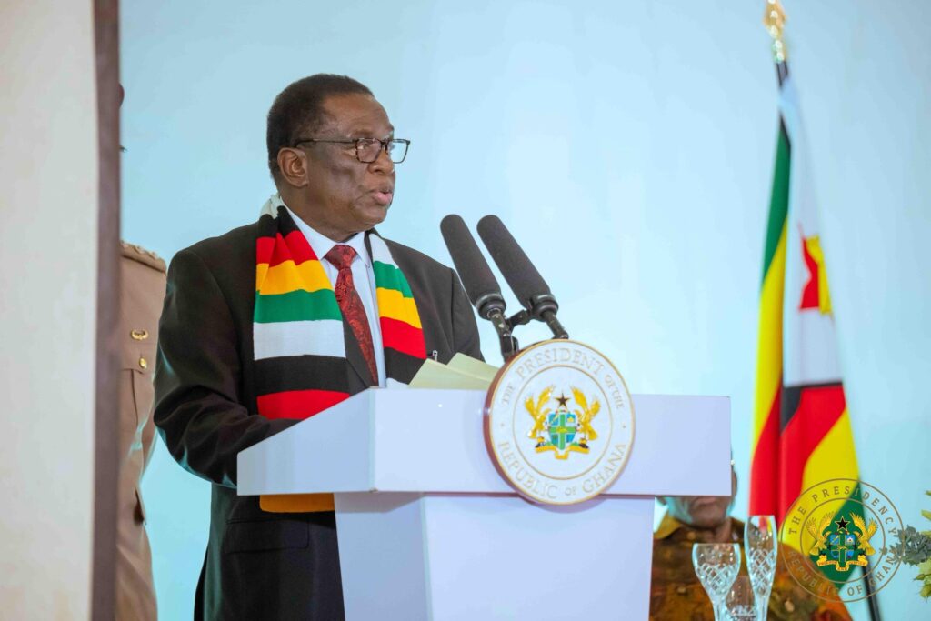 Mnangagwa urges Ghana–Zimbabwe tourism partnership to boost growth