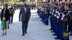 Photos: Mahama receives full state welcome in Paris ahead of talks with French President Macron