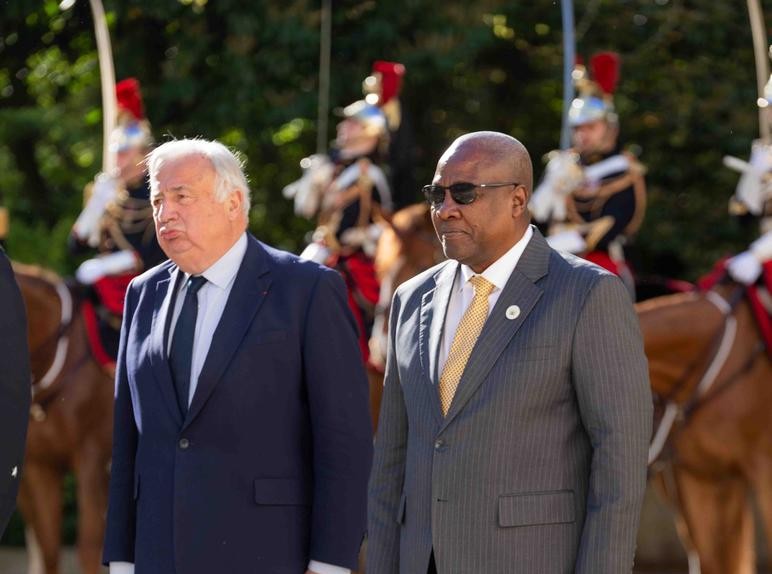 President Mahama begins Paris visit with French Senate talks, meets Macron later today