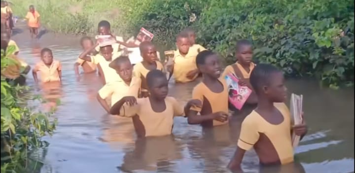 Avetakpo pupils risk drowning daily to...