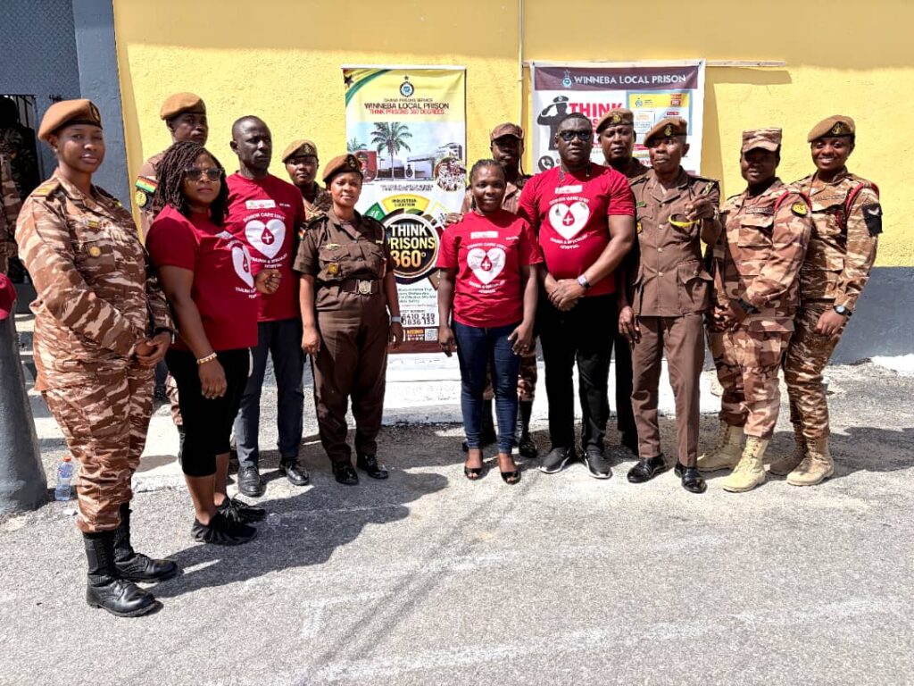 Winneba Prison officers donate blood to...