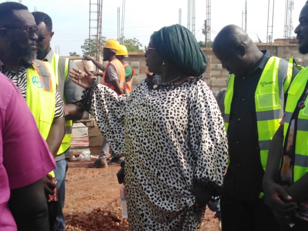 Dzifa Gomashie inspects progress on CNC...