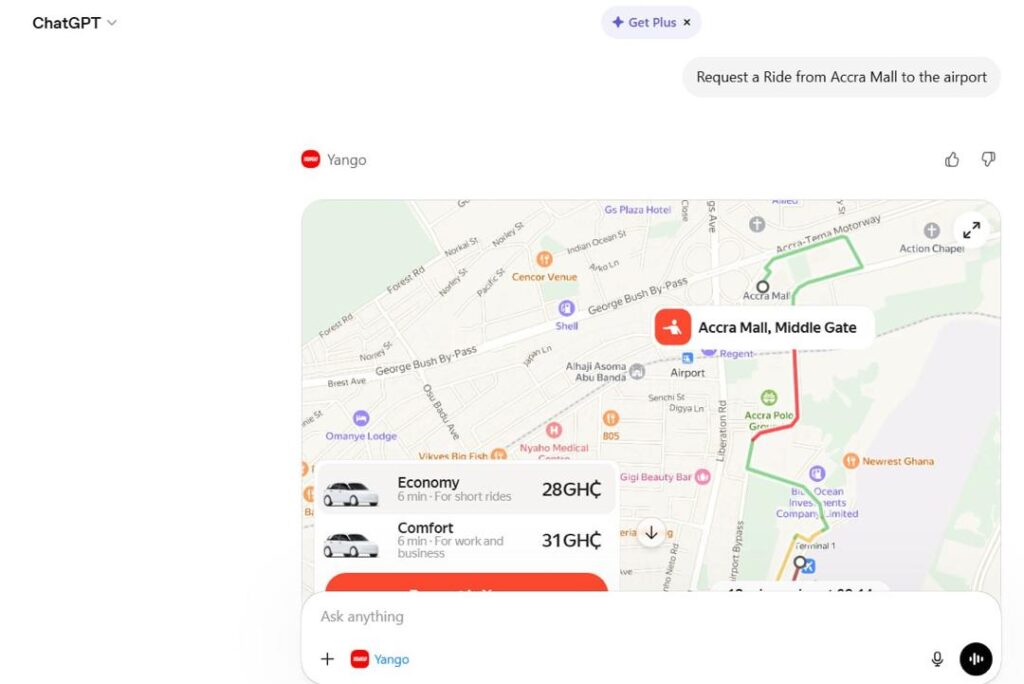 Yango Ride’s new ChatGPT integration enables in-chat trip planning in over 25 countries