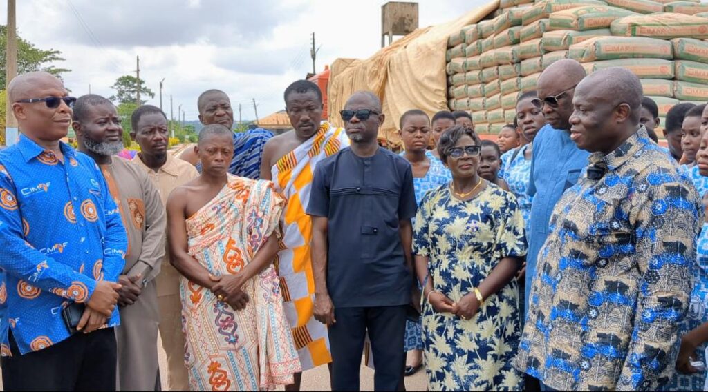 CIMAF Ghana donate cement to Afua Kobi SHS
