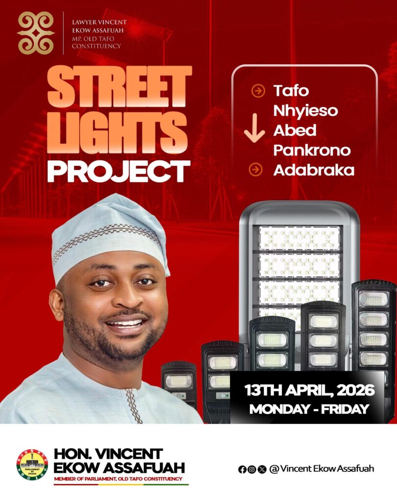 Old Tafo MP rolls out street lights project to boost security and night-time economy