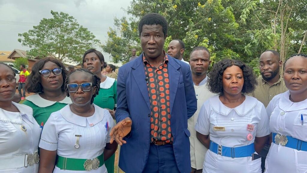 Dr. Gideon Boako breaks ground for modern maternity ward at Duayaw-Nkwanta Health Center Dr. Gideon Boako breaks ground for modern maternity ward at Duayaw-Nkwanta Health Center