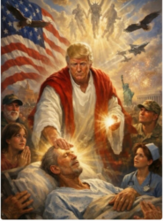 Trump deletes post depicting him as Jesus-like figure after backlash