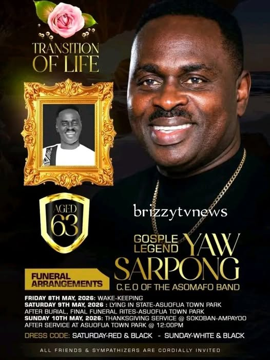 Yaw Sarpong: Family announces funeral programme for gospel legend