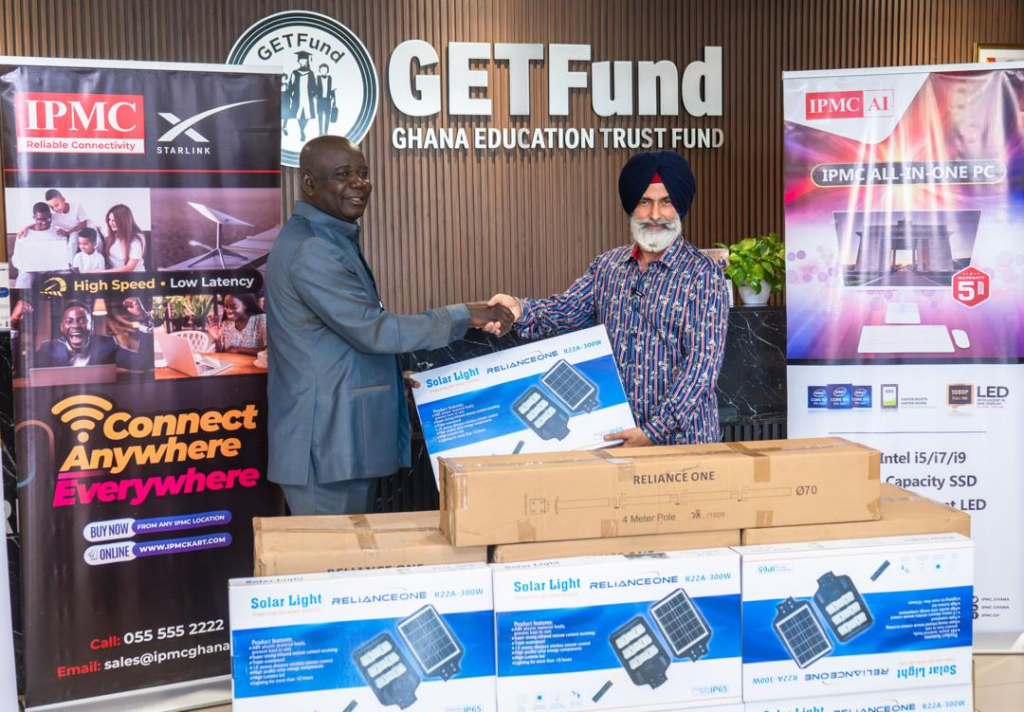 IPMC donates computer labs, Starlink devices, incinerators and solar street lights worth GH¢1.6m to GetFund