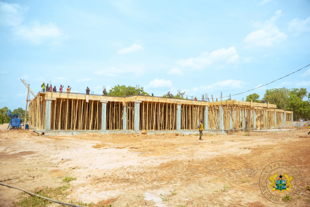 Photos: President Mahama cuts sod for 24-hour economy market in Bimbilla