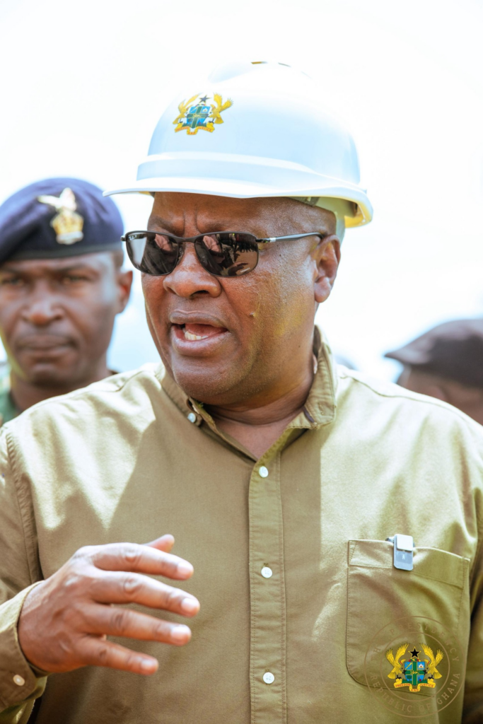 Photos: President Mahama cuts sod for 24-hour economy market in Bimbilla