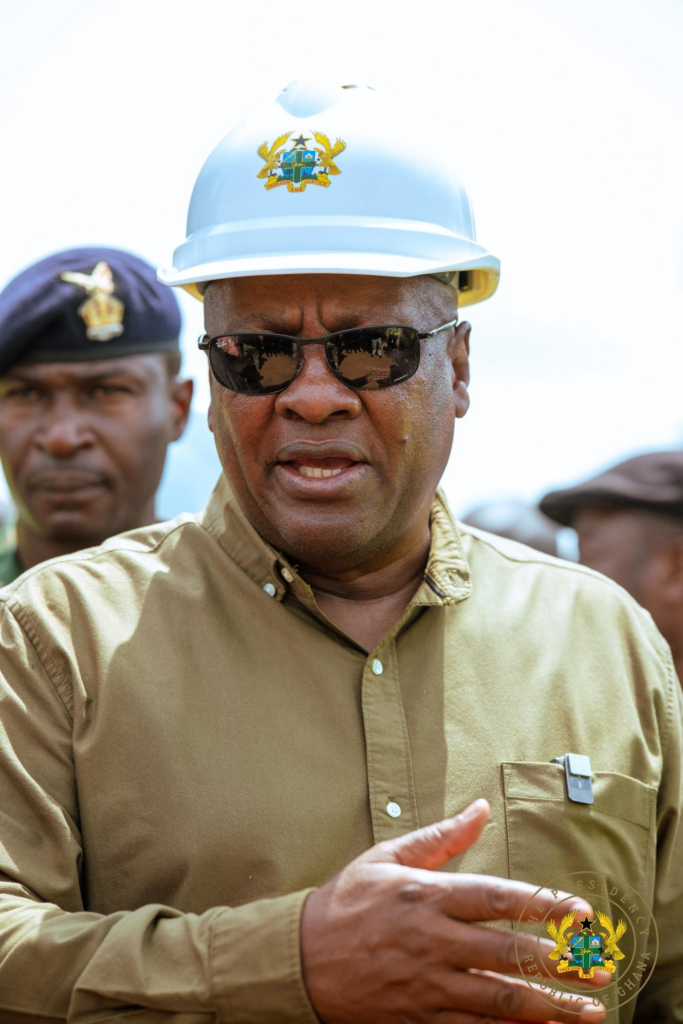Photos: President Mahama cuts sod for 24-hour economy market in Bimbilla