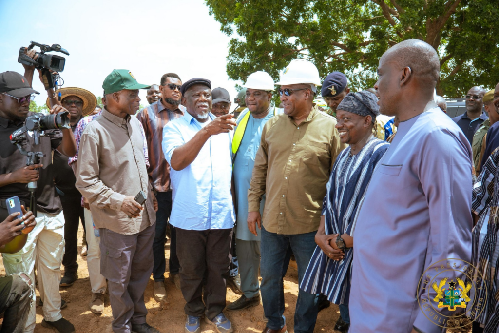 Photos: President Mahama cuts sod for 24-hour economy market in Bimbilla