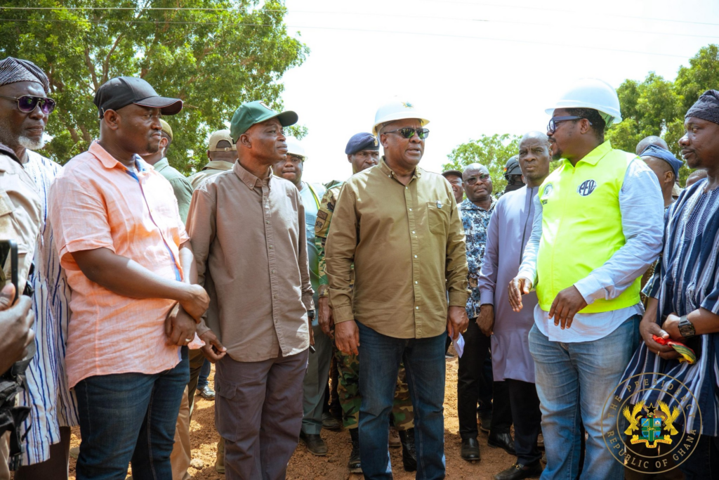 Photos: President Mahama cuts sod for 24-hour economy market in Bimbilla