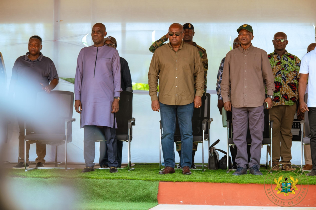 Photos: President Mahama cuts sod for 24-hour economy market in Bimbilla