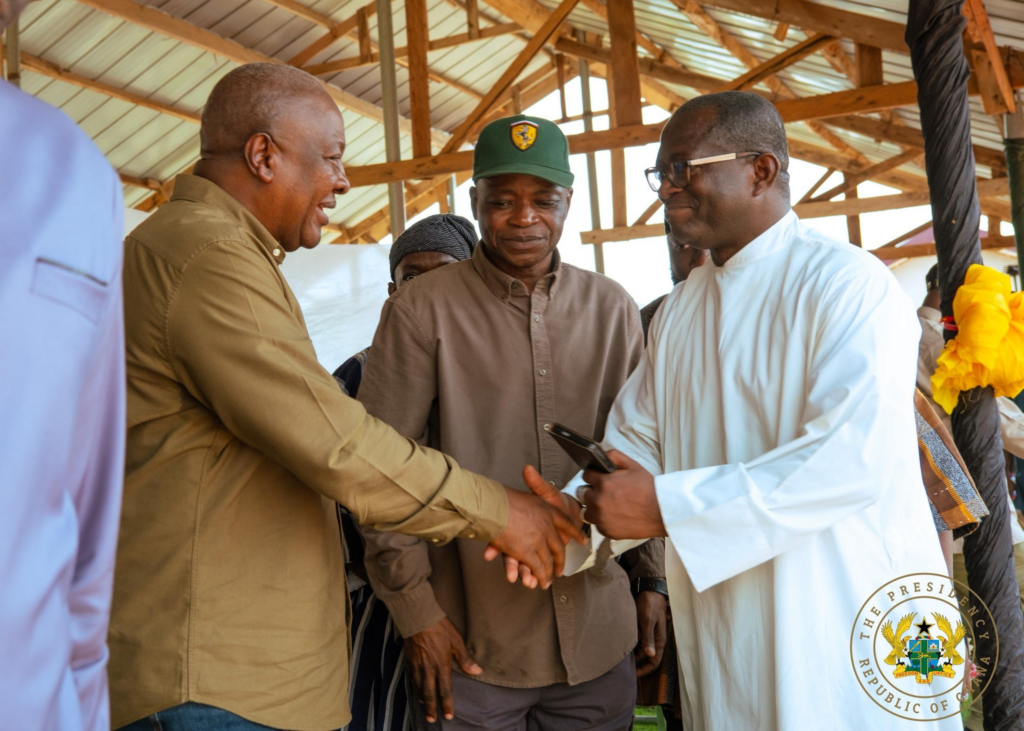 Photos: President Mahama cuts sod for 24-hour economy market in Bimbilla