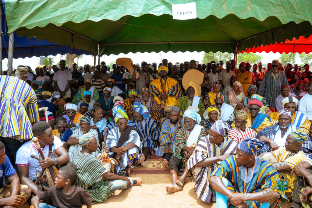 Photos: President Mahama cuts sod for 24-hour economy market in Bimbilla