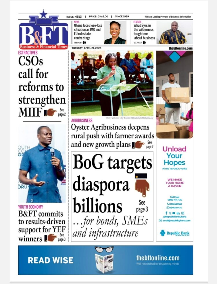 Today's Front pages: Tuesday, April 21, 2026