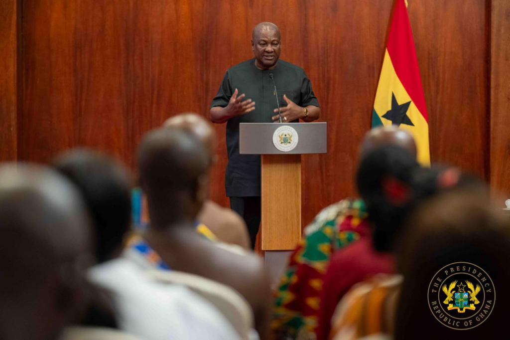 Photos: Mahama meets Eastern Regional Chiefs, reaffirms commitment to development agenda