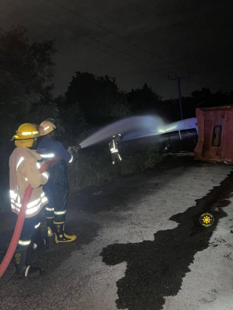 Fuel tanker overturns at Adidome