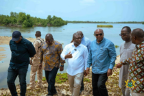 Photos: President Mahama visits Coastal Protection Project sites