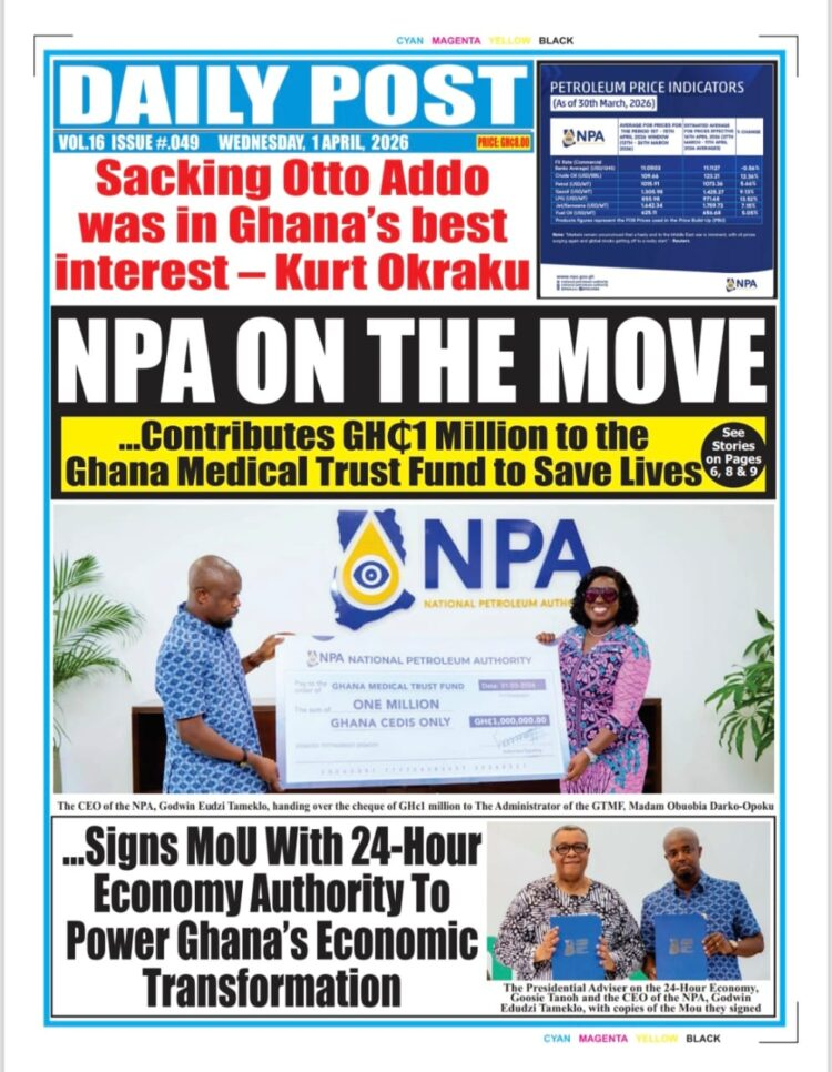 Today's front pages: Wednesday, April 1, 2026