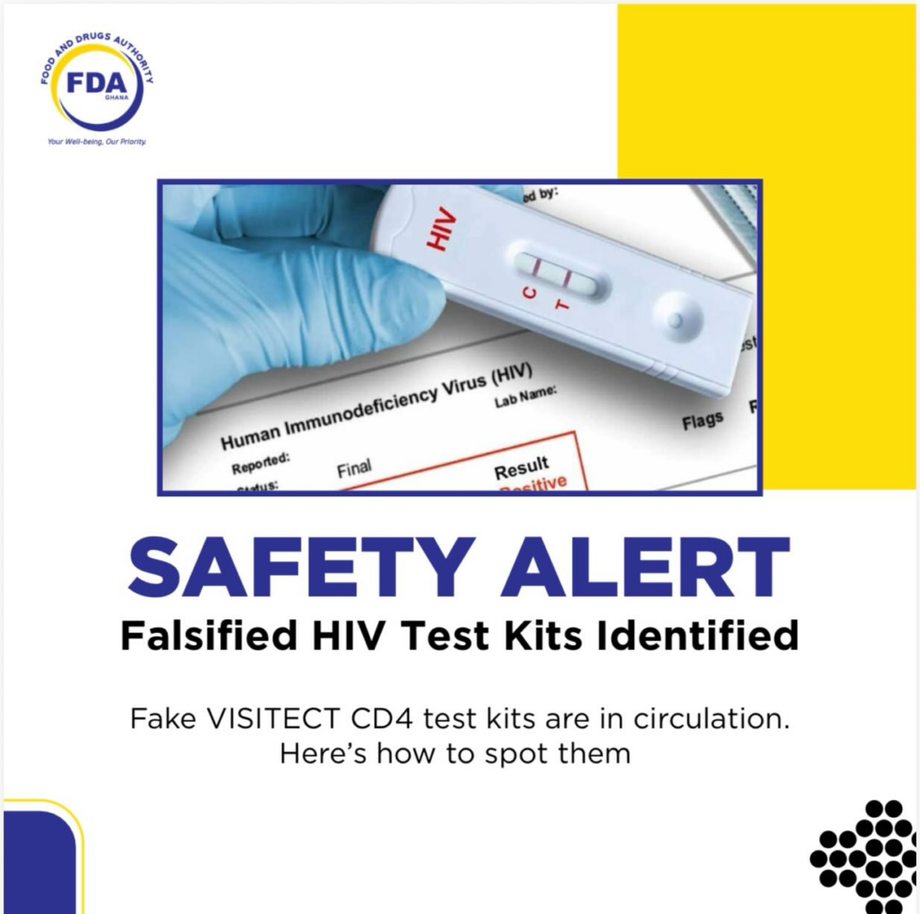 FDA warns of fake HIV test kits on Ghanaian market