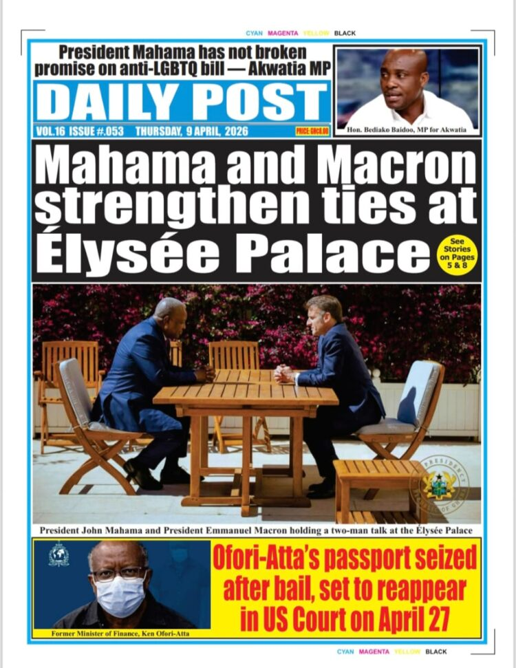 Today's Front pages: Thursday, April 9, 2026