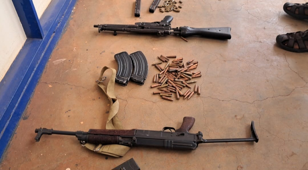 Two assault rifles, ammunition retrieved...