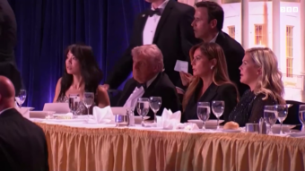 Watch the moment Trump  was rushed from White House Correspondents’ Dinner after suspected gunshots