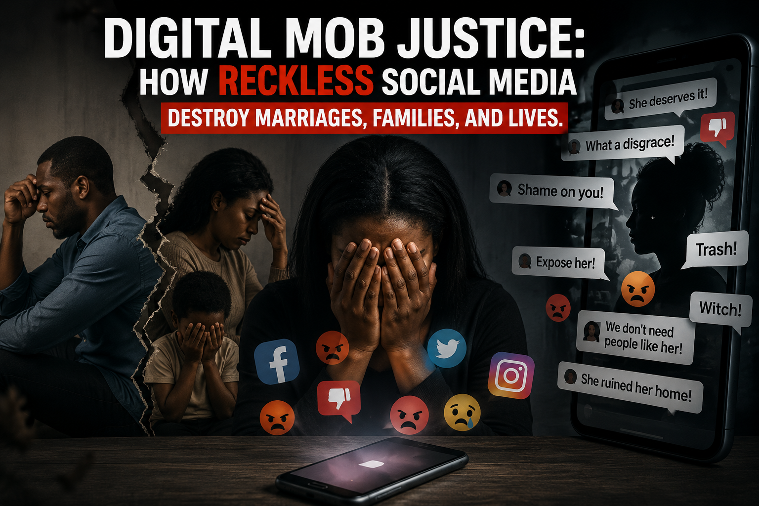 Digital Mob Justice: How reckless Social Media destroy marriages, families, and lives