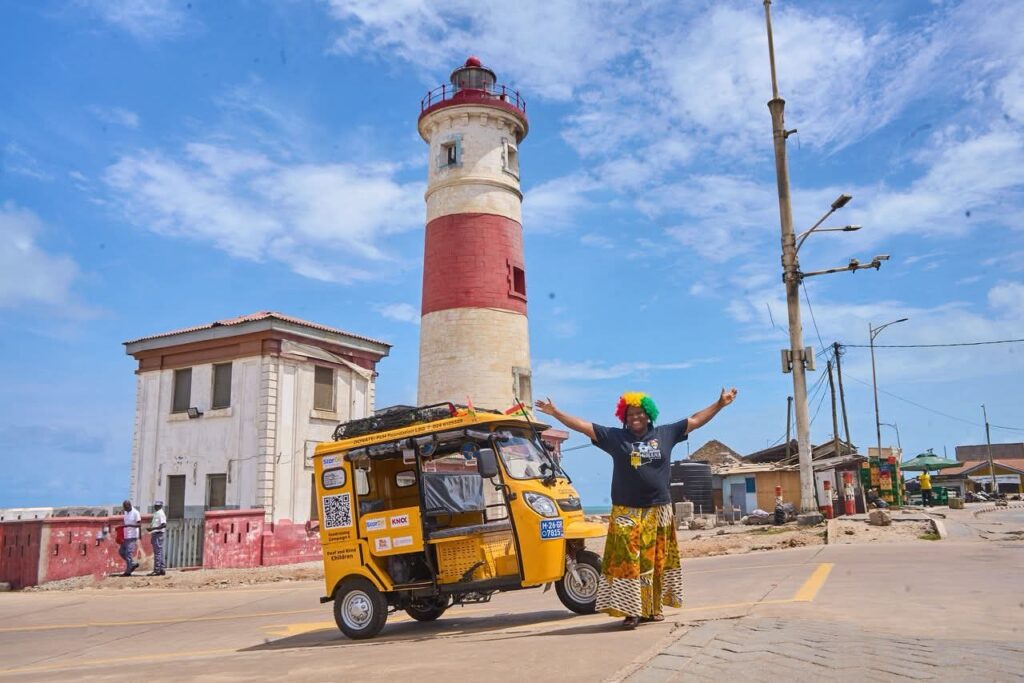 Woman, Tuk-Tuk and Ghana's 16 Regions