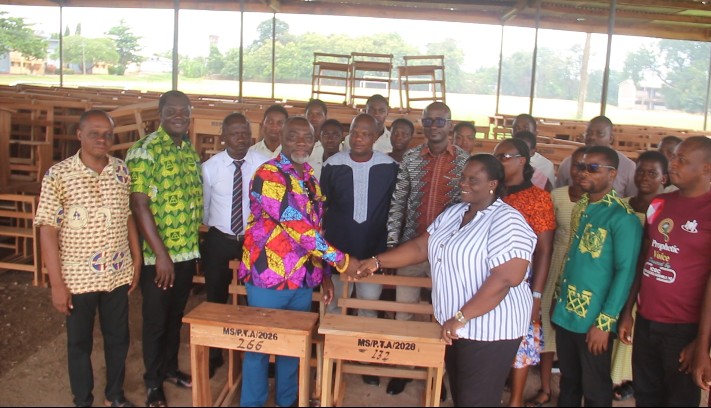 Mawuli School PTA donates desks, water...