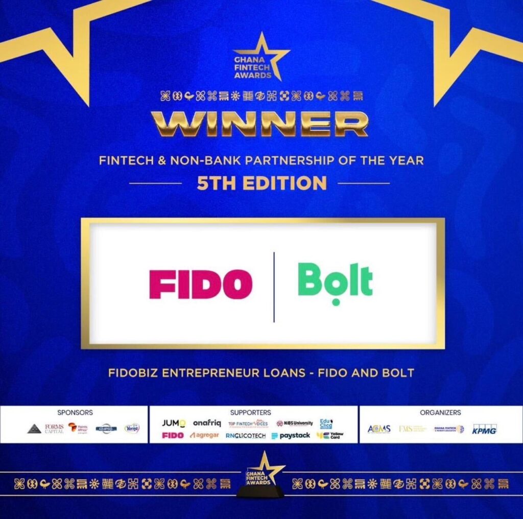 Bolt, Fido receive “Fintech and Non-Bank Partnership of the Year Award”